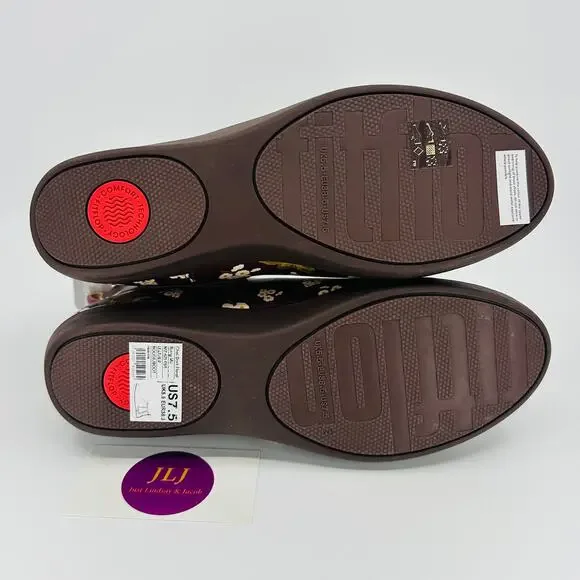 FitFlop Women's Chai Dark Floral Berry Mix Chelsea Ankle Boots N17-621 Size 7.5 - Picture 10 of 11